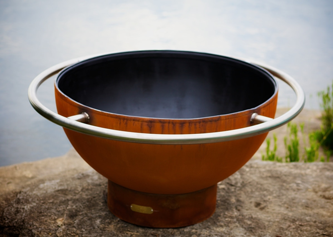 Fire Pit Art Bella Luna Fire Pit + Free Weather-Proof Fire Pit Cover | Outdoor Heat Direct