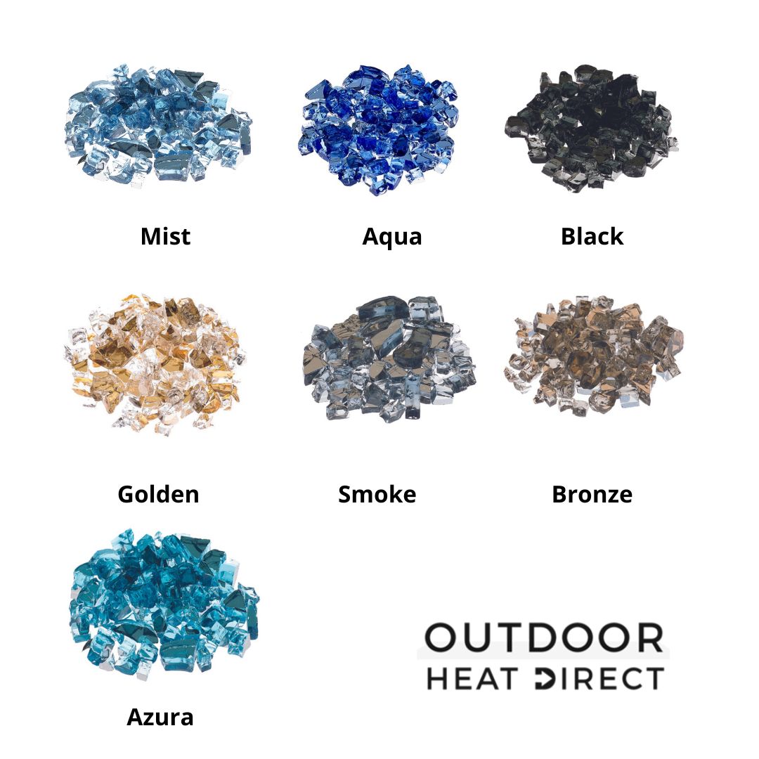 Prism Hardscapes Fire Glass - 80 lbs | Outdoor Heat Direct