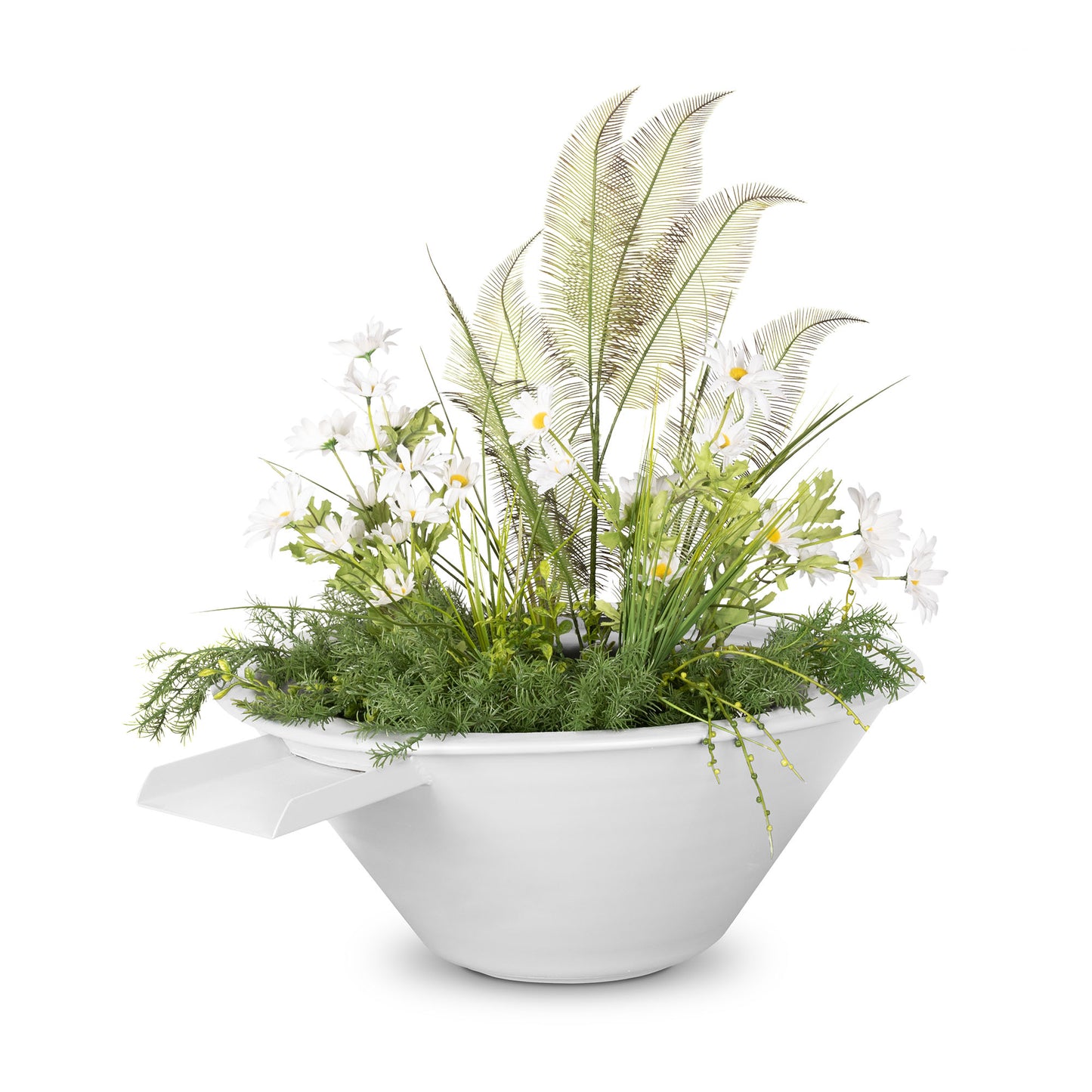 The Outdoor Plus Cazo Powdercoated Steel Planter & Water Bowl | Outdoor Heat Direct