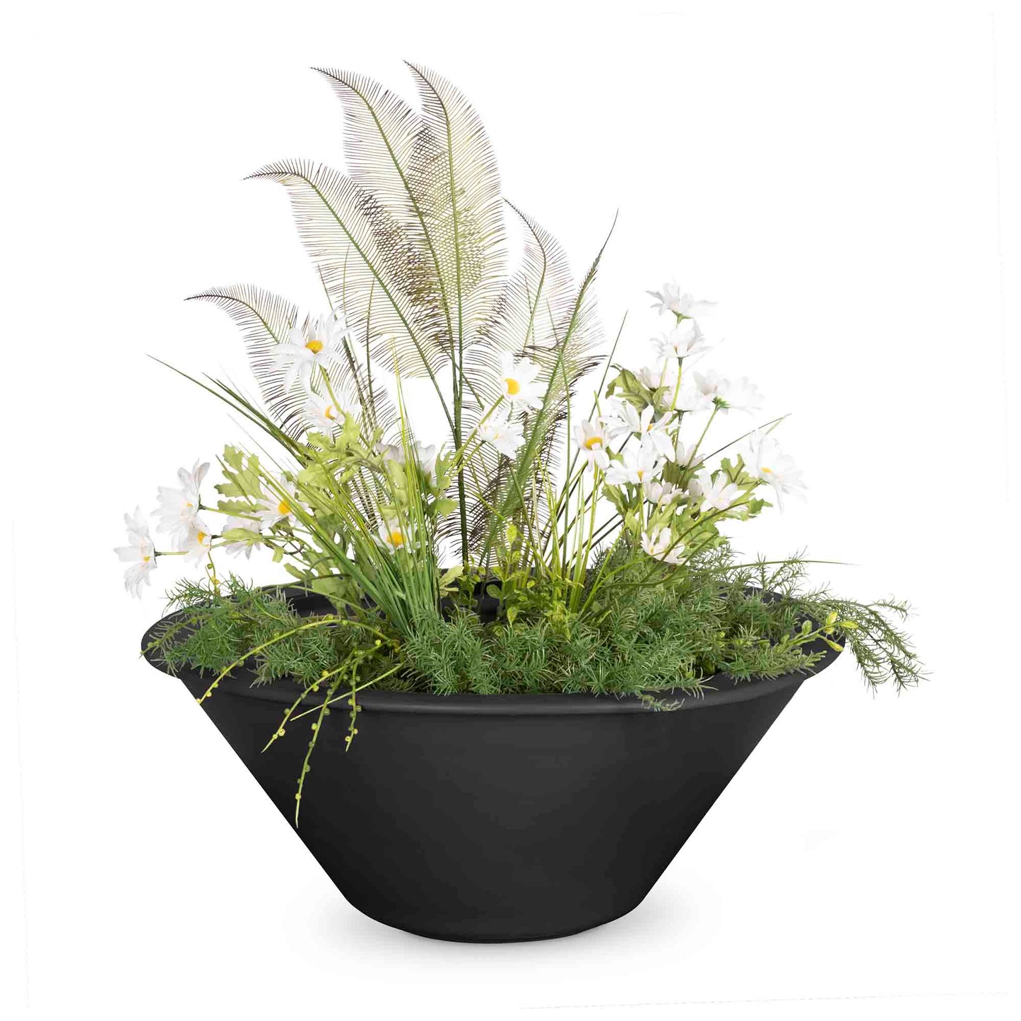 The Outdoor Plus Cazo Powder Coated Steel Planter Bowl | Outdoor Heat Direct