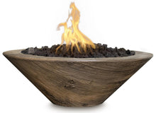 Load image into Gallery viewer, The Outdoor Plus Cazo Wood Grain Concrete Fire Bowl + Free Cover