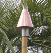 Load image into Gallery viewer, Fire by Design Copper Cone Gas Tiki Torch / Manual Light + Free Cover - The Fire Pit Collection