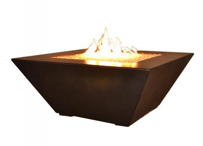Geo Square Fire Pit / Match Ignition 42" - Free Cover ✓ Fire by Design | Outdoor Heat Direct