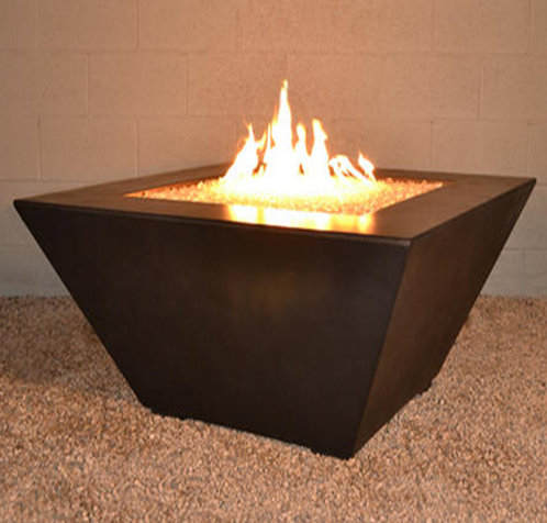 Geo Square Fire Pit / Match Ignition 42" - Free Cover ✓ Fire by Design | Outdoor Heat Direct