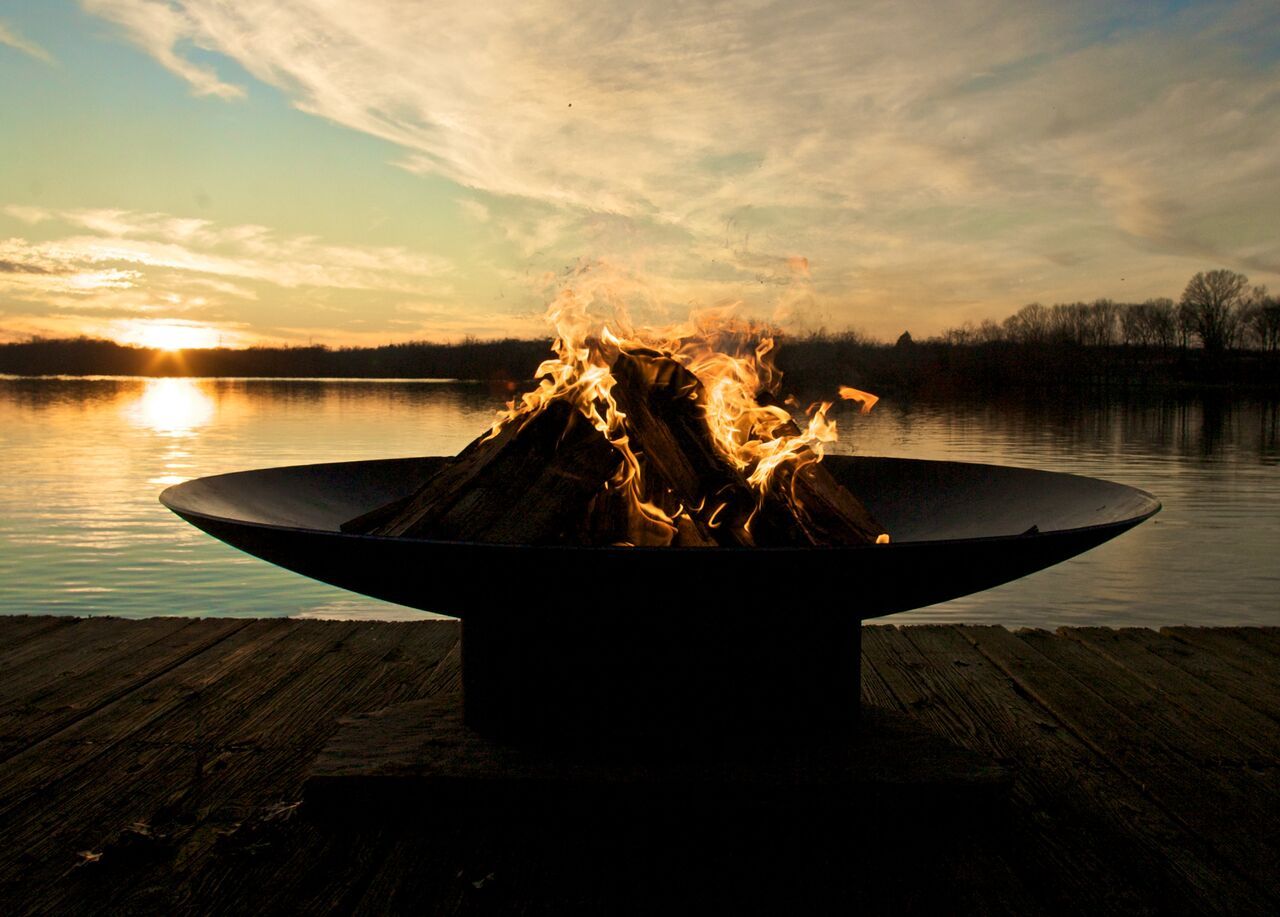 Fire Pit Art Asia Fire Pit + Free Weather-Proof Fire Pit Cover | Outdoor Heat Direct