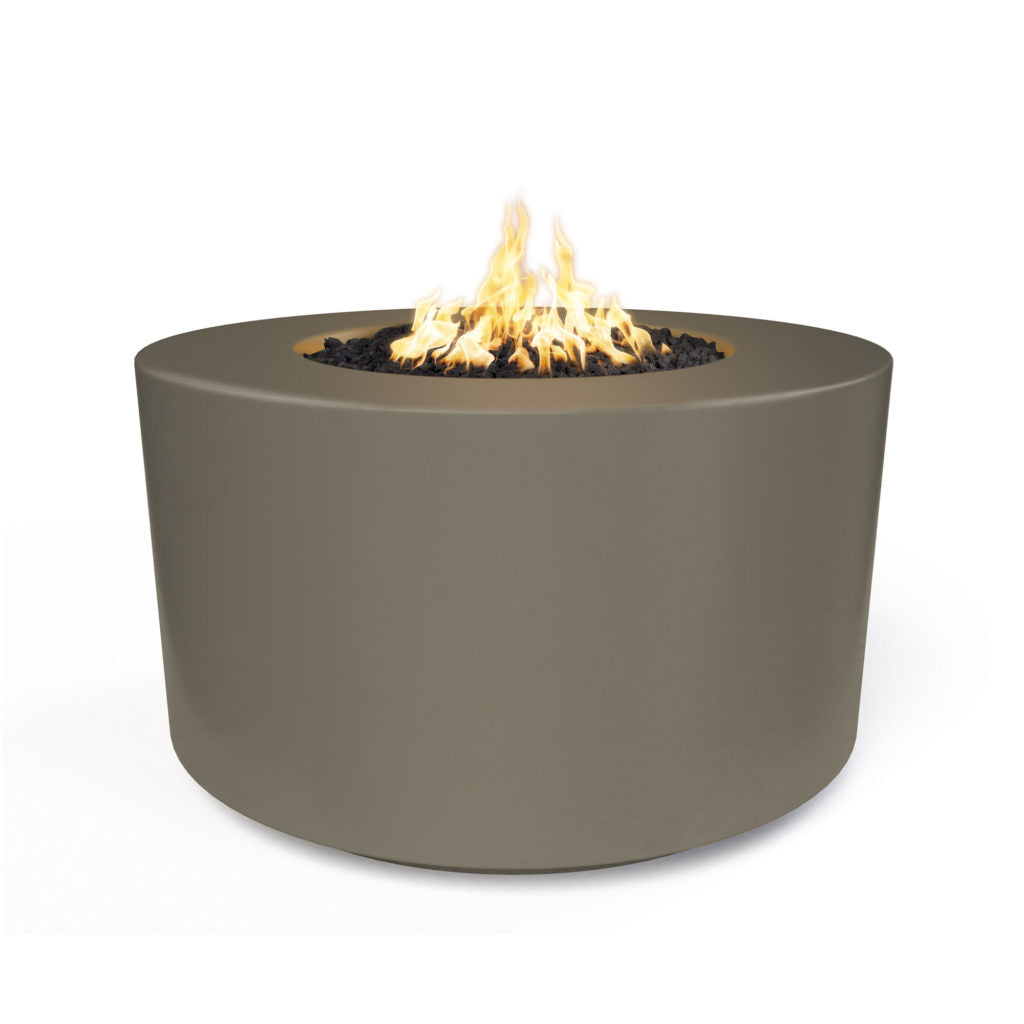 The Outdoor Plus 42" Florence Concrete Fire Pit - 24" Tall + Free Cover | Outdoor Heat Direct