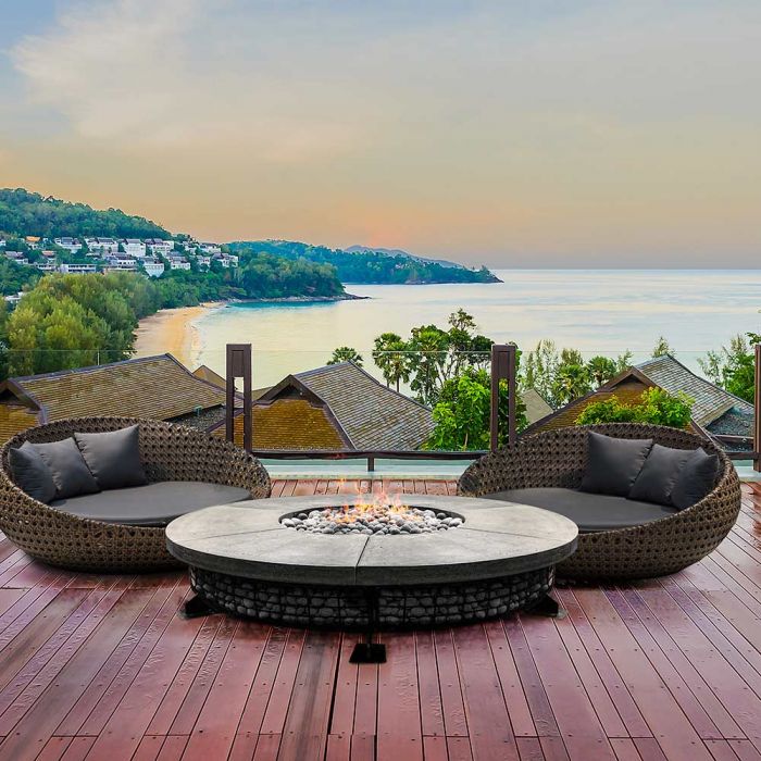 Prism Hardscapes Fuego 54" Fire Table - Free Cover β | Outdoor Heat Direct
