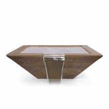 Load image into Gallery viewer, The Outdoor Plus Maya Wood Grain Concrete Water Bowl + Free Cover