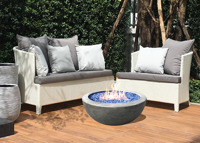 Fire Bowl 29" Moderno 2 by Prism Hardscapes+ Custom Cover(Lead Time 2-3 weeks)