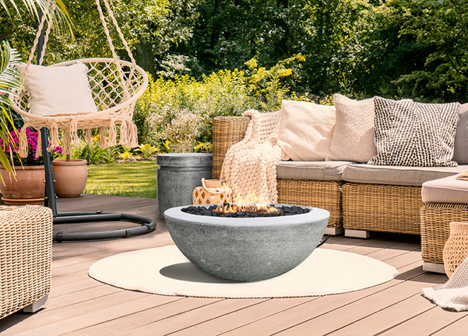 Fire Bowl 29" Moderno 2 by Prism Hardscapes+ Custom Cover(Lead Time 2-3 weeks)