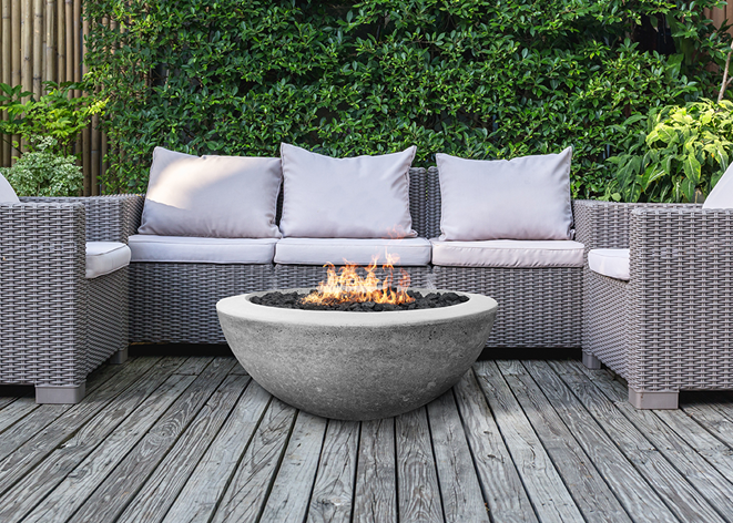 Fire Bowl 29" Moderno 2 by Prism Hardscapes+ Custom Cover(Lead Time 2-3 weeks)