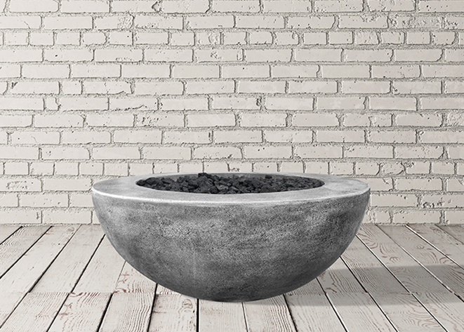 Fire Bowl 36" Moderno 5 by Prism Hardscapes+ Custom Cover(Lead Time 2-3 weeks)