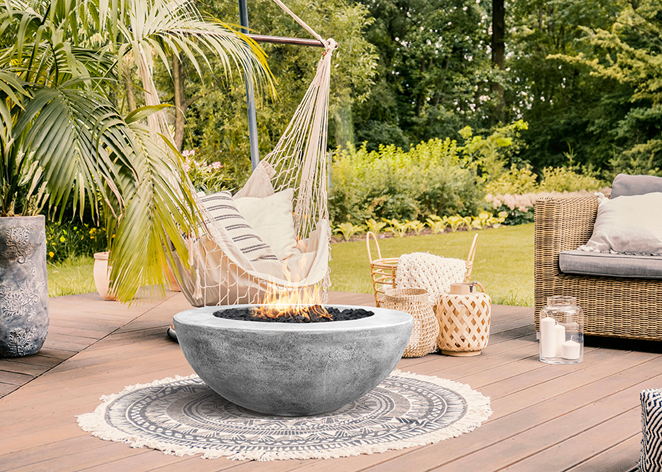 Fire Bowl 36" Moderno 5 by Prism Hardscapes+ Custom Cover(Lead Time 2-3 weeks)