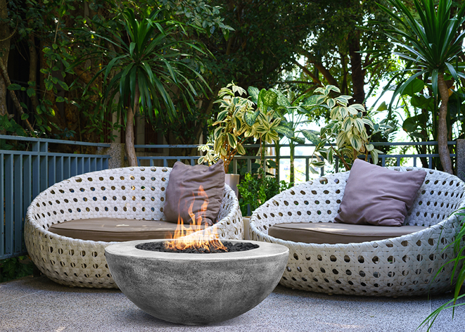 Fire Bowl 36" Moderno 5 by Prism Hardscapes+ Custom Cover(Lead Time 2-3 weeks)