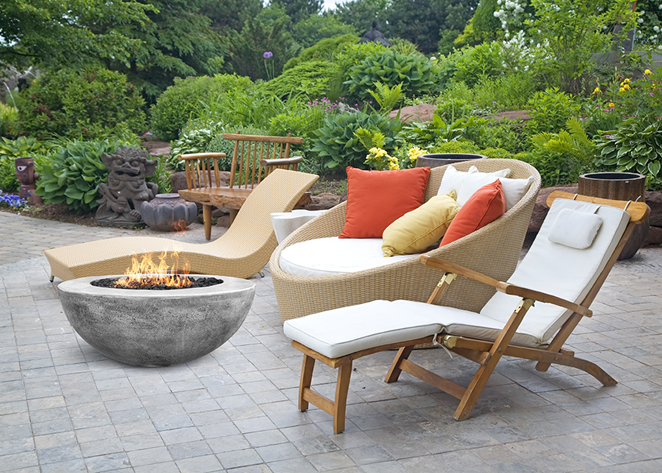 Fire Bowl 36" Moderno 5 by Prism Hardscapes+ Custom Cover(Lead Time 2-3 weeks)