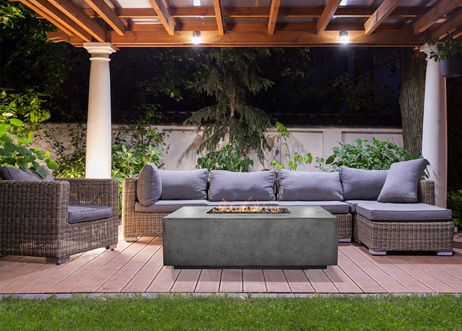 Fire Table Porto 68 Propane - Free Cover by Prism Hardscapes | Outdoor Heat Direct