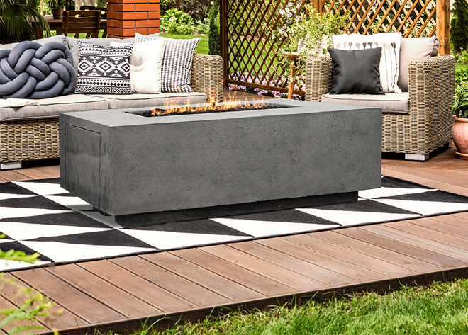 Fire Table Porto 68 Propane - Free Cover by Prism Hardscapes | Outdoor Heat Direct