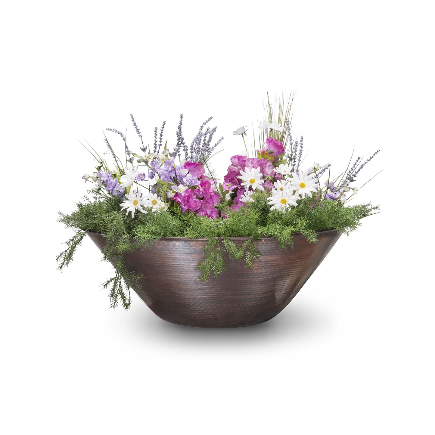 The Outdoor Plus Remi Hammered Copper Planter Bowl | Outdoor Heat Direct