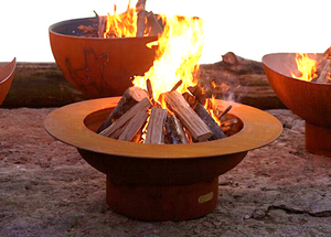 Fire Pit Art Saturn with Lid Fire Pit + Free Weather-Proof Fire Pit Cover - The Fire Pit Collection
