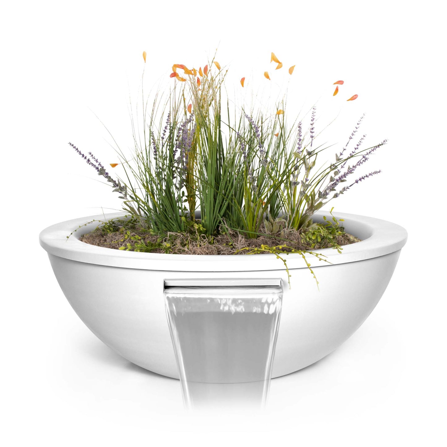 The Outdoor Plus Sedona Powdercoated Steel Planter & Water Bowl | Outdoor Heat Direct