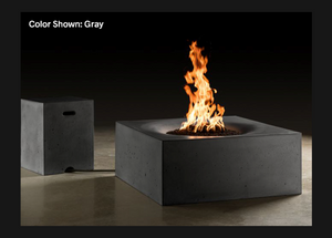 Square Fire Table Horizon 36" with Electronic Ignition - Free Cover ✓ [Slick Rock Concrete]