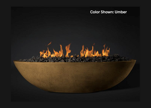 Fire Bowl Oasis: Oval 60" with Match Ignition  - Free Cover ✓ [Slick Rock Concrete]