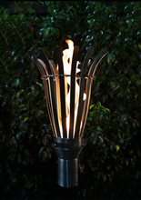 Load image into Gallery viewer, The Outdoor Plus Basket Fire Torch / Stainless Steel + Free Cover - The Fire Pit Collection