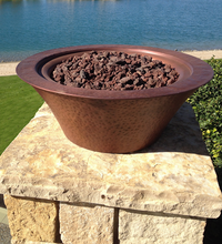 Load image into Gallery viewer, The Outdoor Plus Cazo Copper Fire Bowl + Free Cover - The Fire Pit Collection
