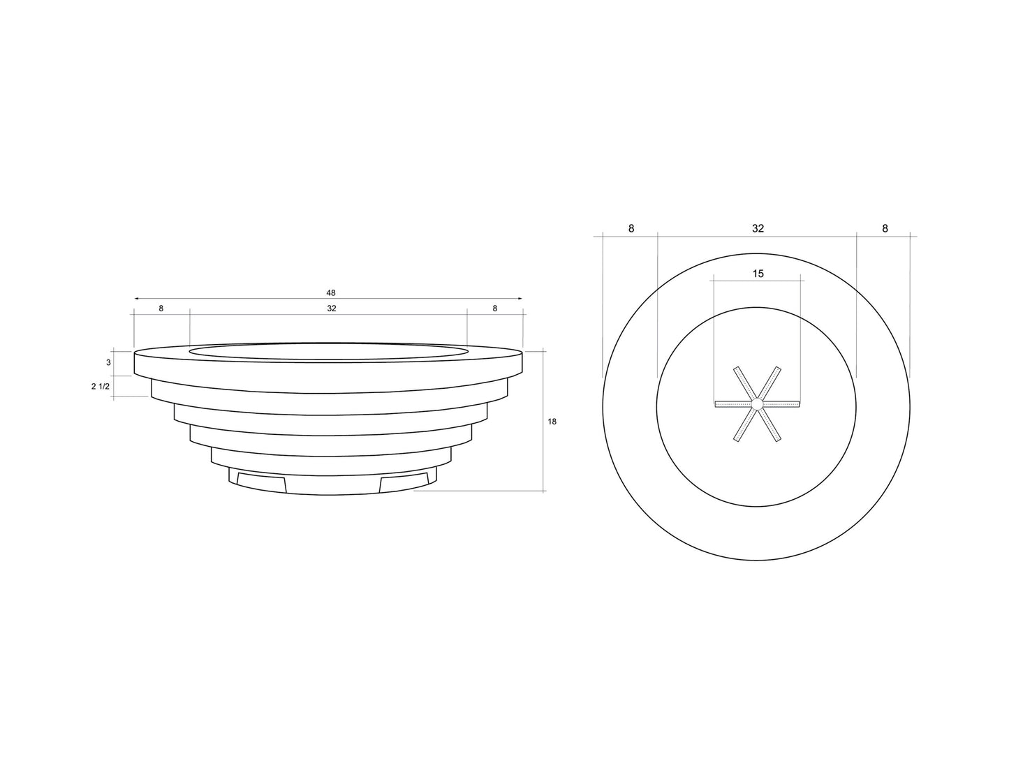 Prism Hardscapes Triton Fire Bowl 48" - Free Cover β | Outdoor Heat Direct