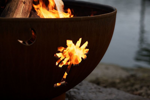 Fire Pit Art Tropical Moon Fire Pit + Free Weather-Proof Fire Pit Cover - The Fire Pit Collection