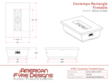 Load image into Gallery viewer, Contempo Rectangle Firetable + Free Cover - American Fyre Designs