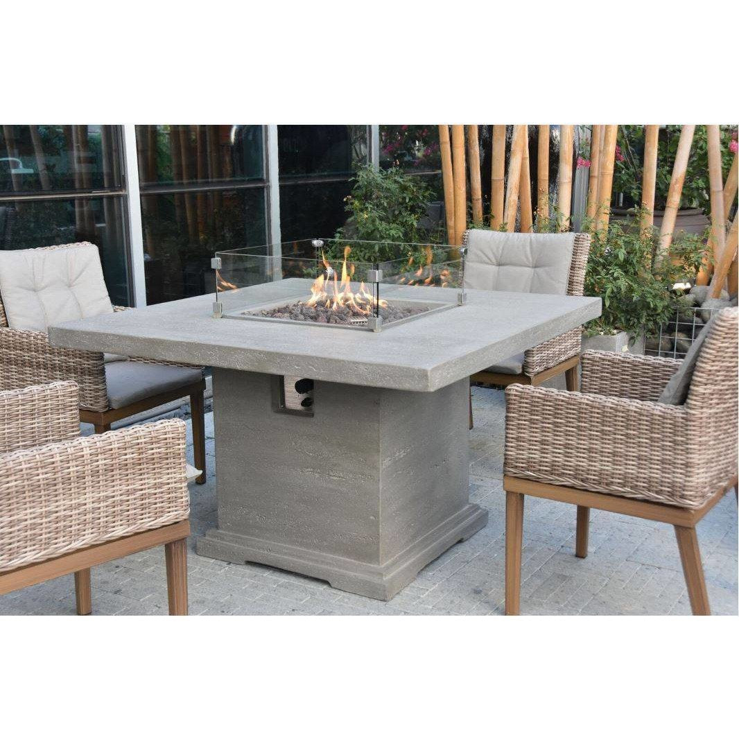 Elementi Birmingham Fire/ Dining Table - Propane | Outdoor Heat Direct