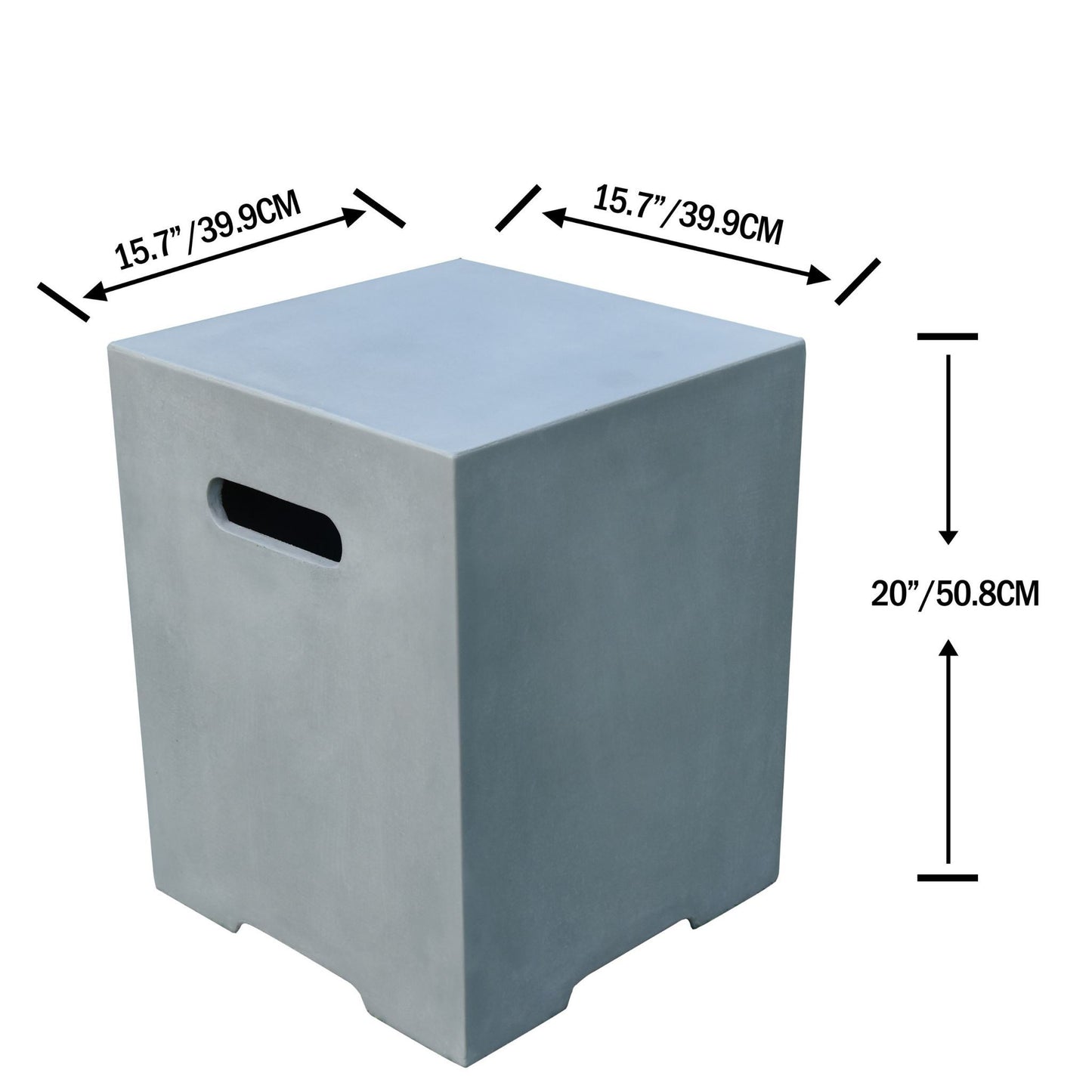 Elementi Tank Cover -20.0''H Square | Outdoor Heat Direct