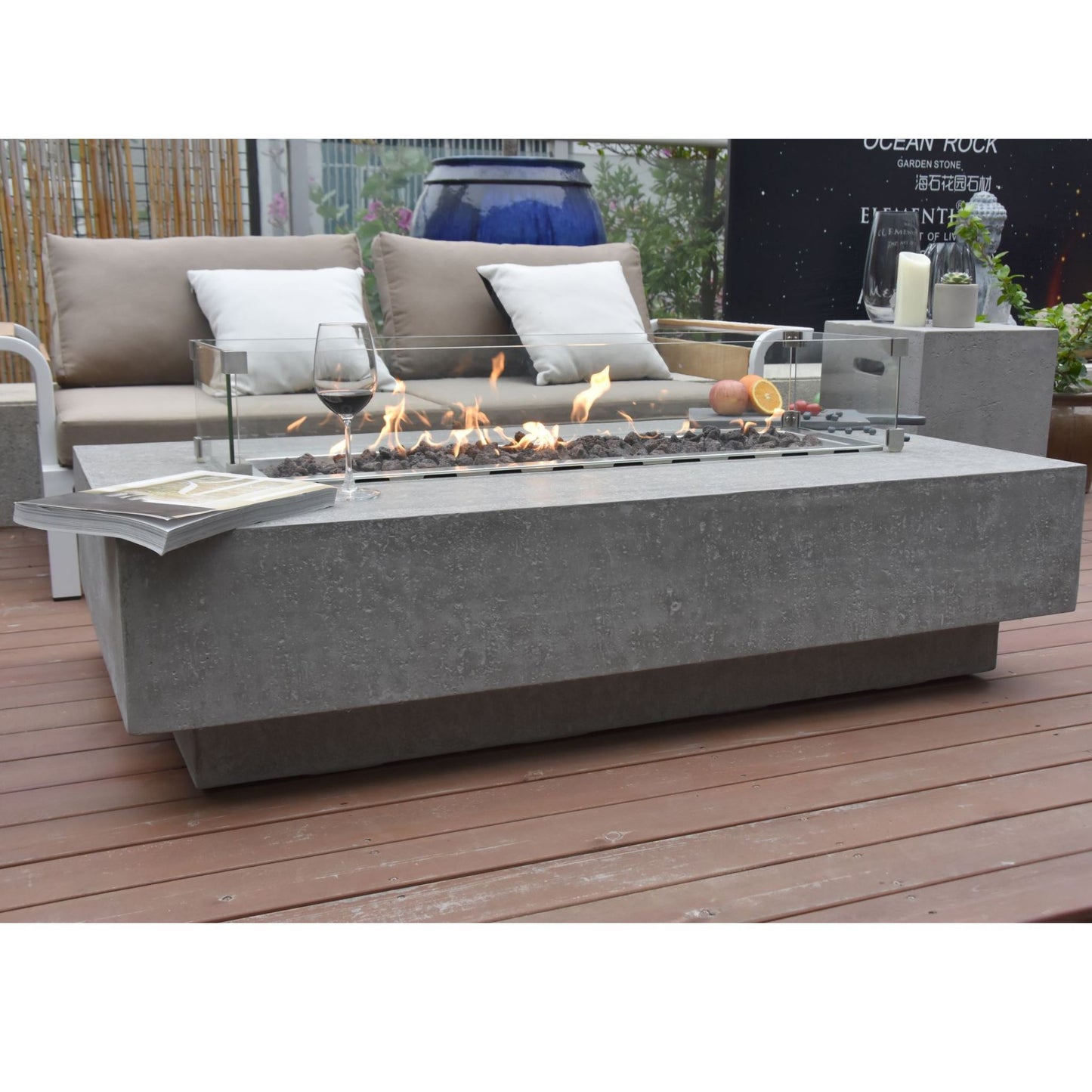 Elementi Hampton Fire Table | Outdoor Heat Direct