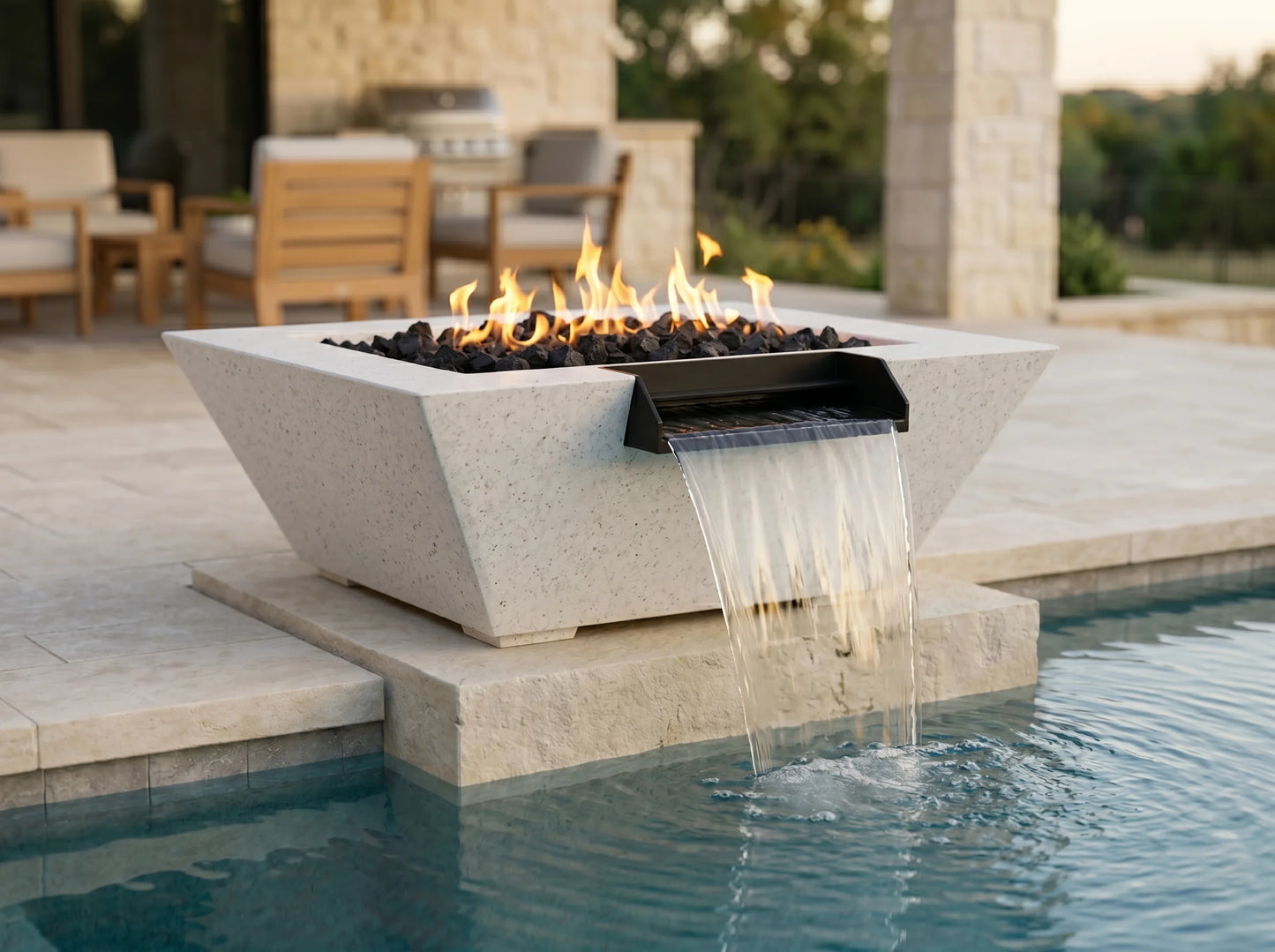Prism Hardscapes Lombard Pedestal 24" Fire Bowl | Outdoor Heat Direct