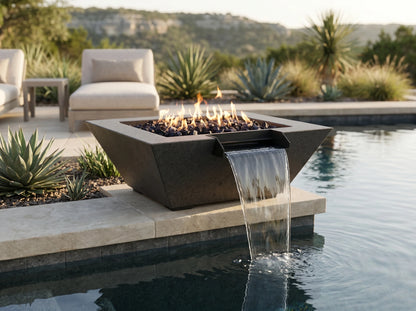 Prism Hardscapes Lombard Pedestal 24" Fire Bowl | Outdoor Heat Direct
