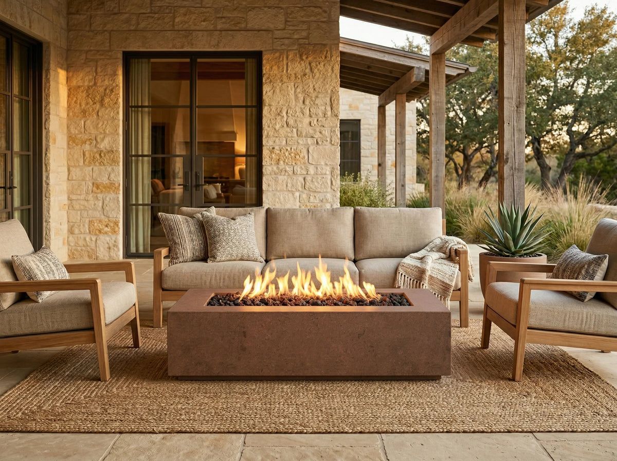 Prism Hardscapes Tavola 66 Slim Fire Table | Outdoor Heat Direct