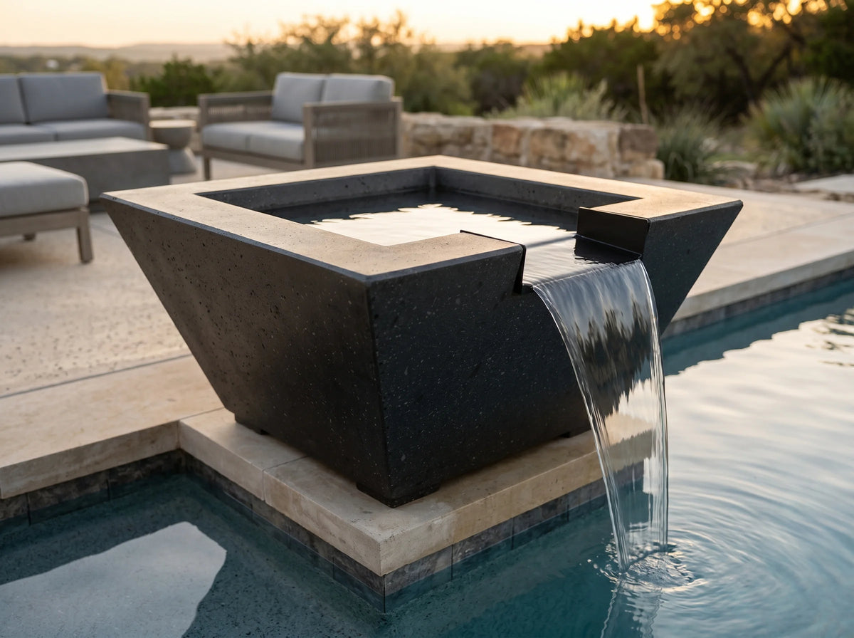 Prism Hardscapes Lombard Tall Water Bowl 32" | Outdoor Heat Direct