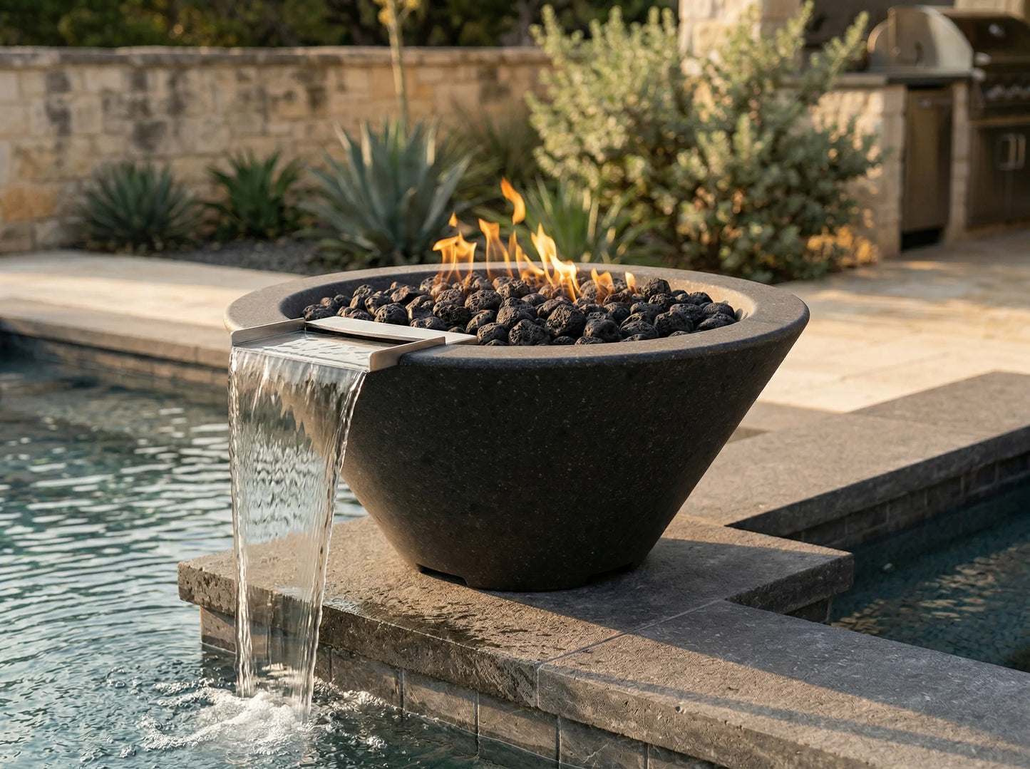 Prism Hardscapes Verona Small Fire & Water Bowl | Outdoor Heat Direct