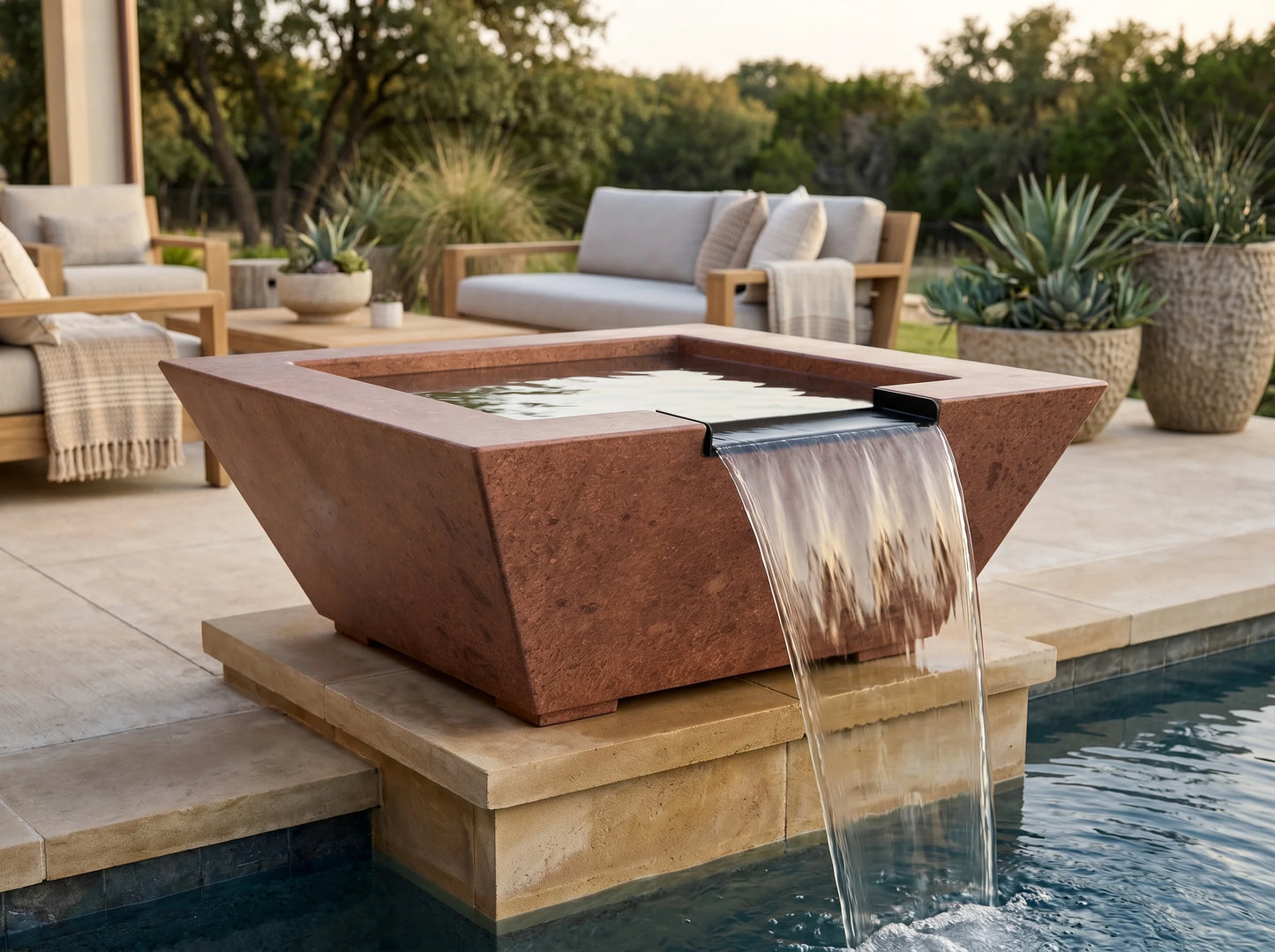 Prism Hardscapes Lombard Pedestal 24" Water Bowl | Outdoor Heat Direct