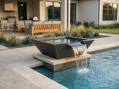 Prism Hardscapes Lombard Pedestal 29" Water Bowl | Outdoor Heat Direct