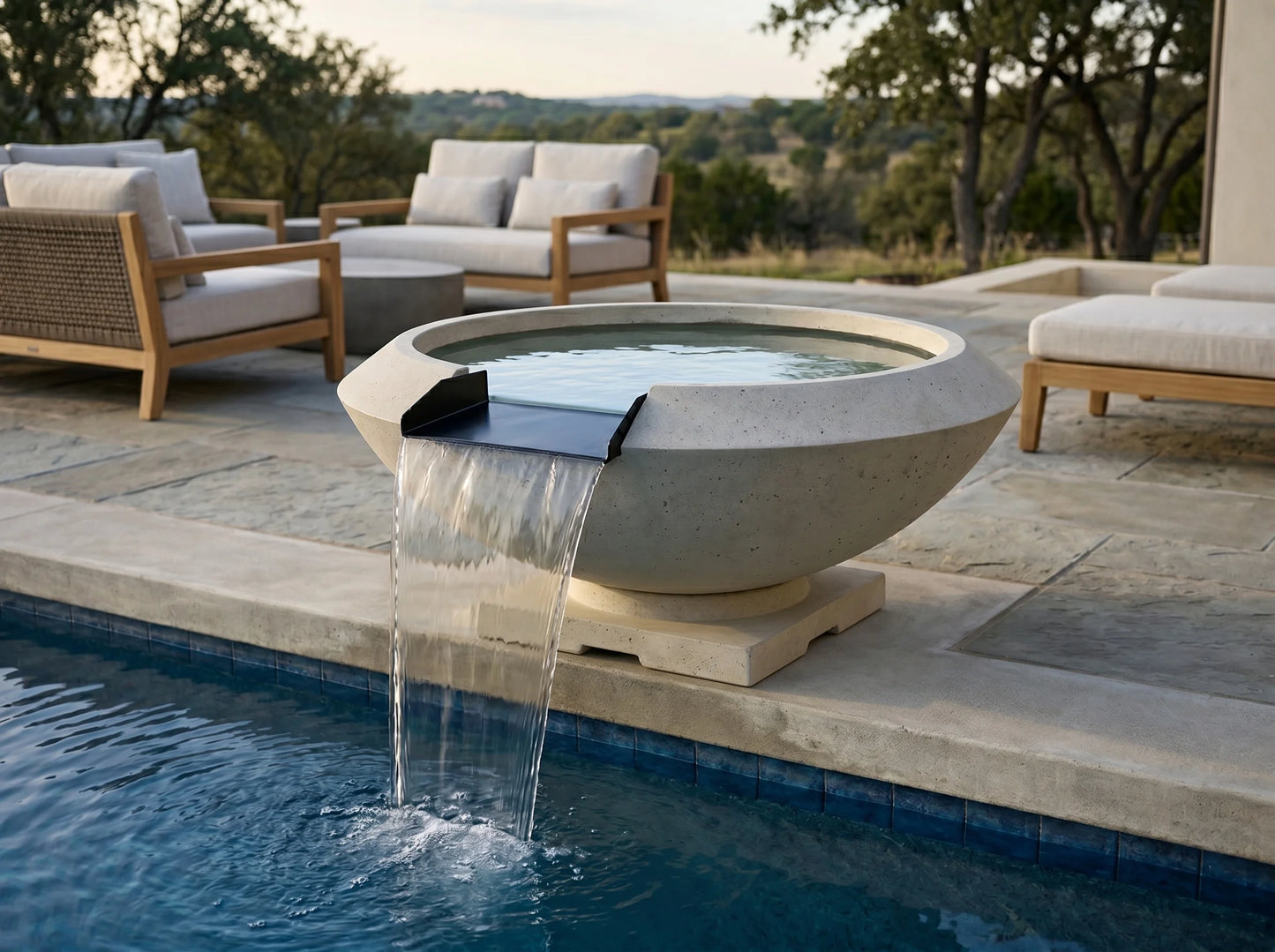 Prism Hardscapes Toscana Water Bowl 33" | Outdoor Heat Direct