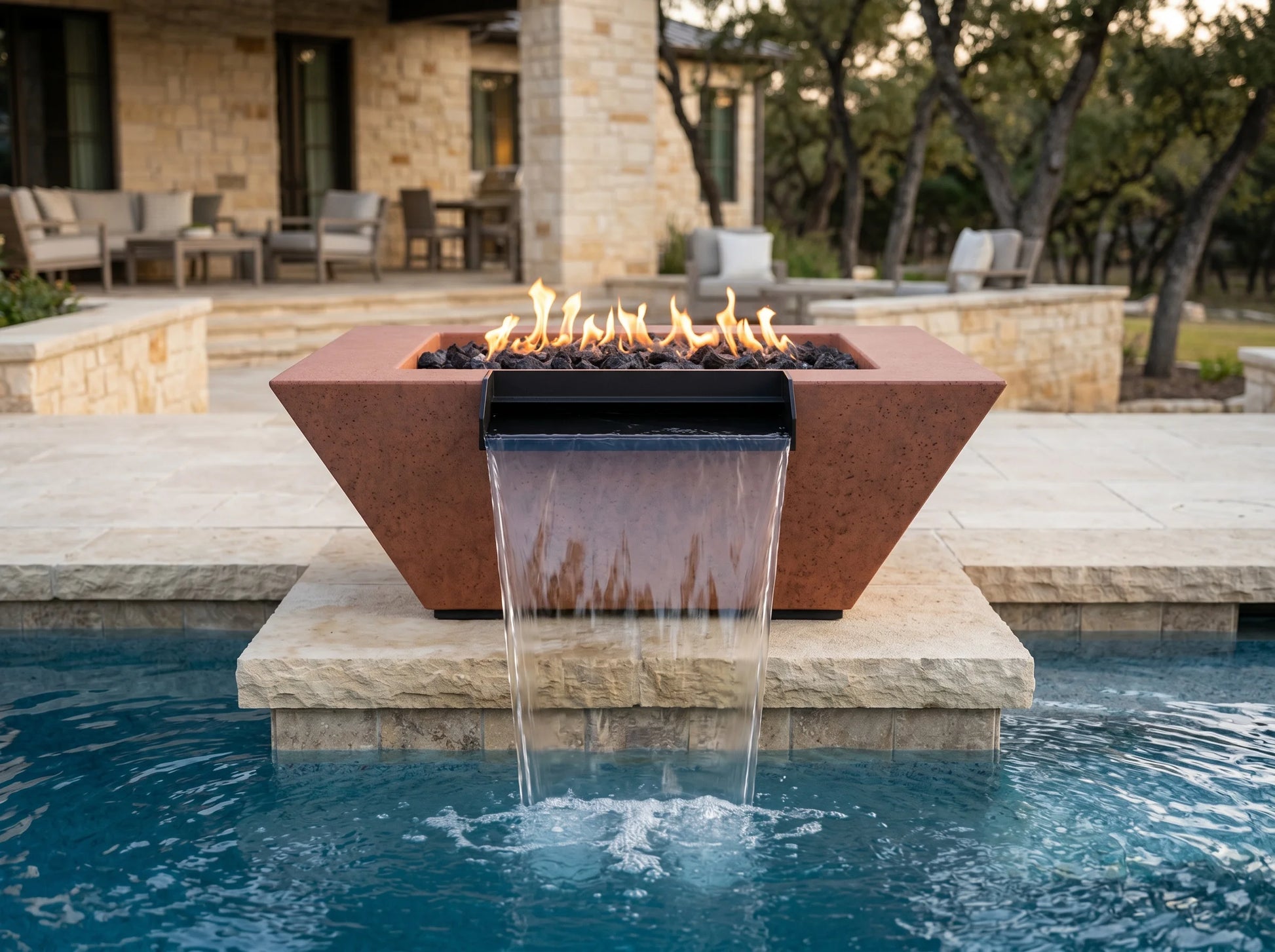 Prism Hardscapes Lombard Pedestal 24" Fire Bowl | Outdoor Heat Direct