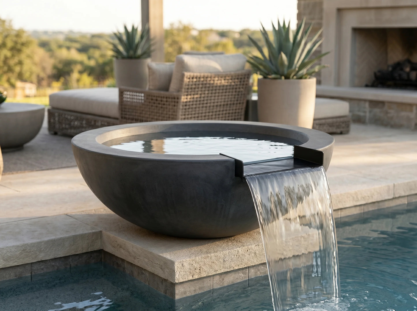 Prism Hardscapes Moderno 2 Water Bowl 29" | Outdoor Heat Direct