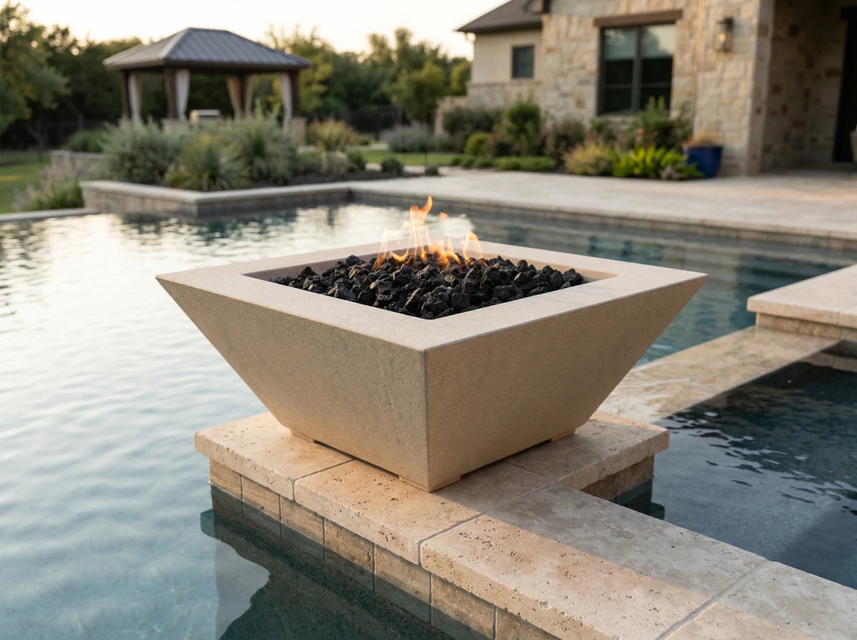 Prism Hardscapes Lombard Pedestal 24" Fire Bowl | Outdoor Heat Direct