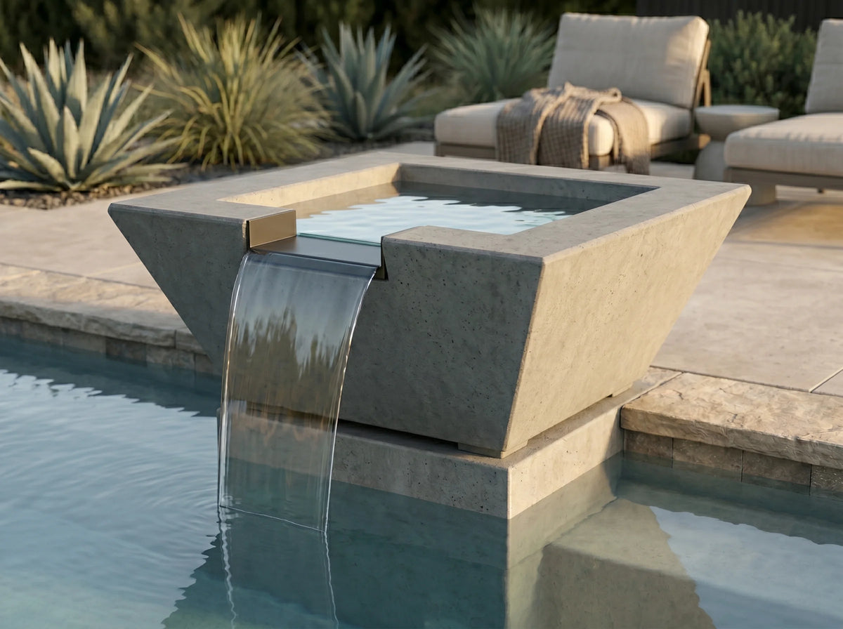 Prism Hardscapes Lombard Tall Water Bowl 32" | Outdoor Heat Direct