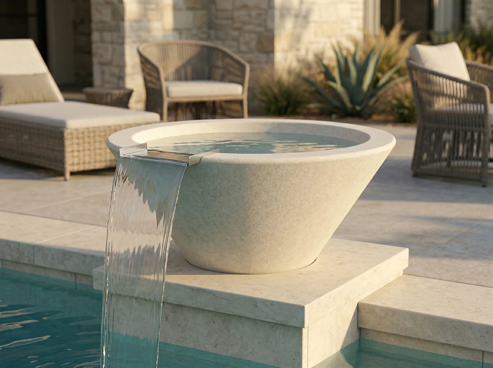 Prism Hardscapes Verona Water Bowl 32" | Outdoor Heat Direct