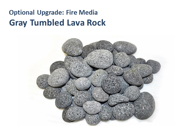Optional Gray Tumbled Lava Rock upgrade