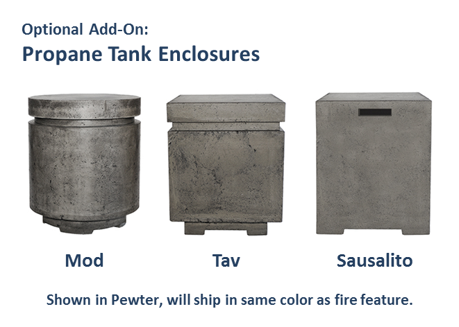 Optional propane tank enclosure