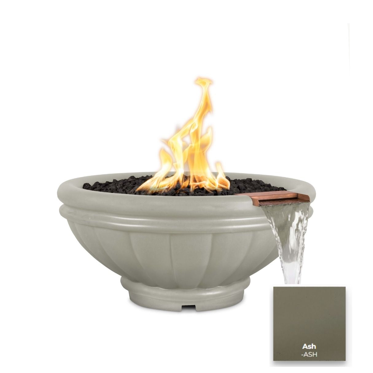 Roma Concrete Fire & Water Bowl - Free Cover ✓ [The Outdoor Plus]